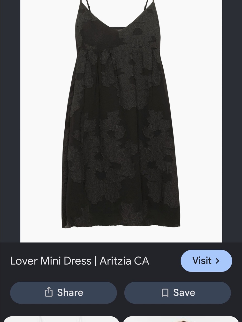 Wilfred Black Floral-Textured Mini Dress